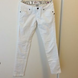 Billabong skinny white denim pants